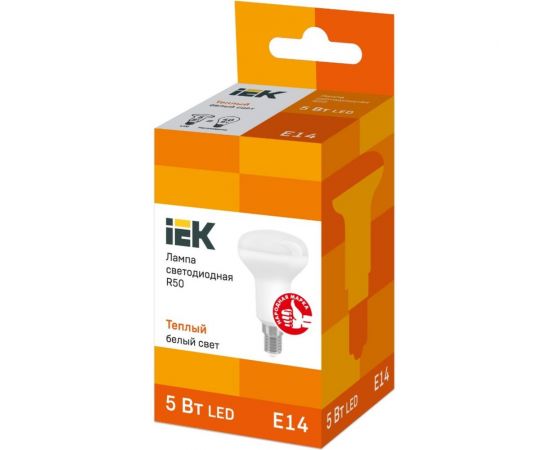 Светодиодная лампа IEK ECO R50 рефлектор 5Вт 230В 3000К E14 LLE-R50-5-230-30-E14 – изображение 2