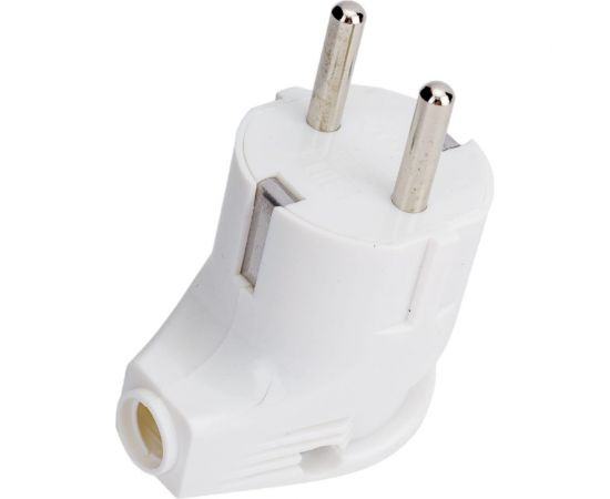 Угловая вилка TDM с заземлением, белая, 16А, 250В, серии ""Народная"" SQ1806-0407 – изображение 2