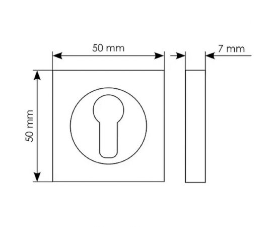 Накладка на ключевой цилиндр MORELLI LUX-KH-SQ CAFFE, цвет кофе 9012321 – изображение 2