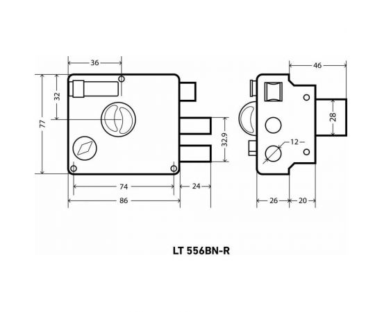 Накладной замок Аллюр LT 556 BN-R 1430 – изображение 4