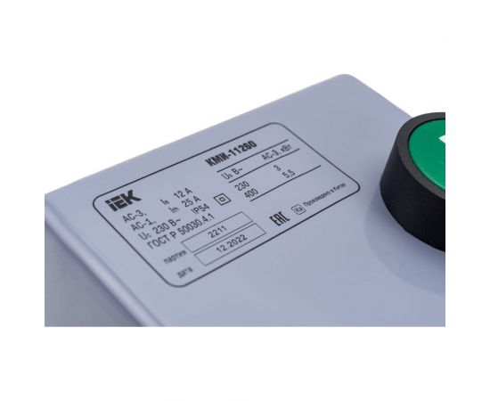 Контактор IEK КМИ-11260, 12А, 220В/АС3, IP54, ИЭК, KKM16-012-220-00 – изображение 4