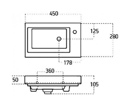 Раковина-столешница Sanovit Isik 45 см 4045-KL 00182339 – изображение 5