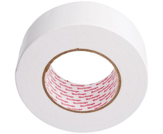 Двусторонняя клейкая лента на вспененной основе Berlingo 50 мм х 8 м, 1 мм FSn_508033 