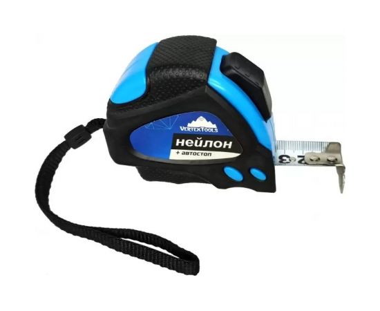 Рулетка vertextools нейлоновая 10х25 мм, автостоп 3044-10 