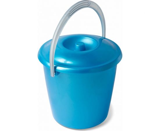 Ведро Martika Соло 10 л, с крышкой, перламутровое бирюзовое С633КБИР 