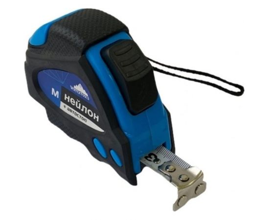 Рулетка vertextools нейлоновая 10х25 мм, автостоп 3044-10 – изображение 2