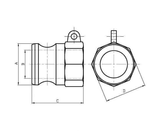 Полипропиленовый камлок ГРОССИС тип A 1 1/4" 0431748 – изображение 2
