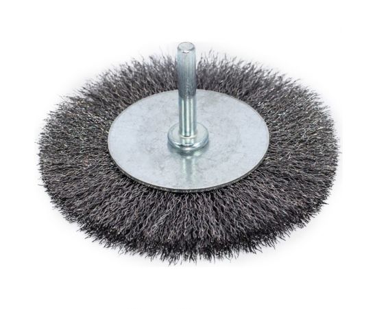 Щетка дисковая с хвостовиком волнистая 100 мм, STEEL 0.2 мм ПрофТим HA10012-ST-02 – изображение 2