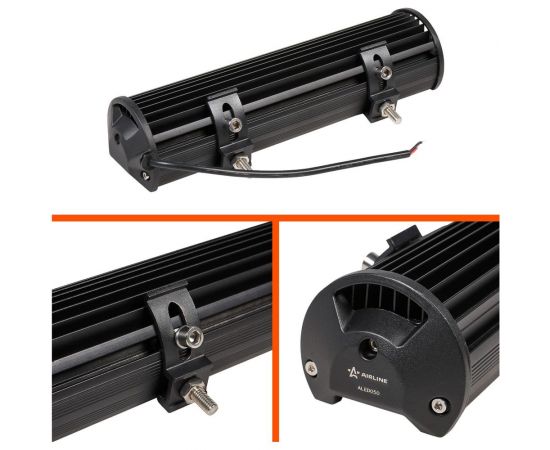 Светодиодная фара (балка) двухрядная Airline 24 LED комбинированный свет, 72W, 300x78x65, 12/24V ALED050 – изображение 3