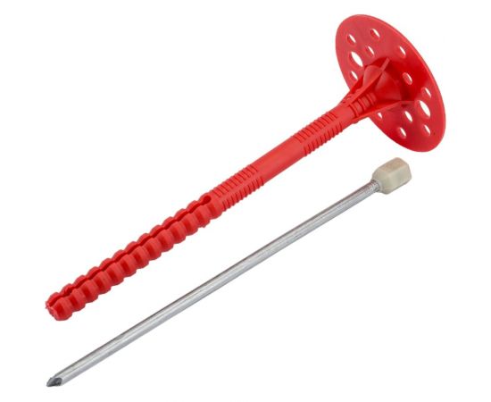 Дюбель для теплоизоляции с металлическим гвоздём с термоголовкой 10х160, 250шт Tech-Krep 130104 – изображение 3