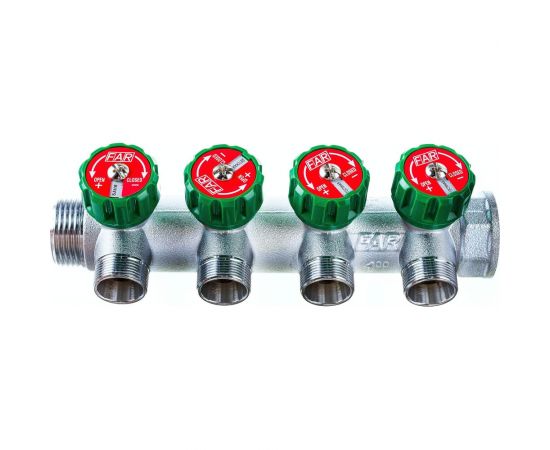 Регулируемый коллектор с 4 отводами FAR 1" М24х19 FK 3856 C1 