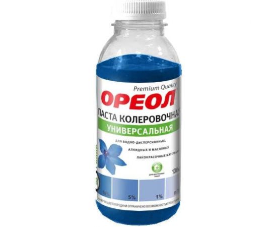 Универсальная колеровочная паста ОРЕОЛ синий (18), 100 мл 4779 