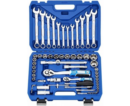 Набор инструментов для автомобиля GOODKING 61 предмет, 1/4 1/2, трещотка 72 зуба B-10061 