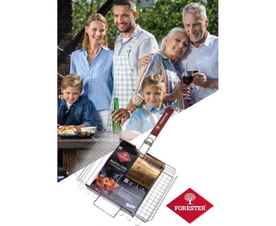 Объемная большая решетка-гриль Forester 26x38 см, нержавеющая сталь BQ-N03P – изображение 12