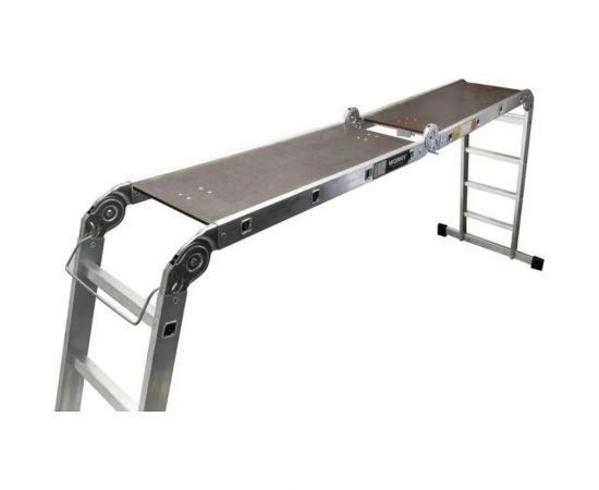 Лестница-стремянка 4x5 трансформер WORKY profi black с помостом, высота 5.9 м ARD257750 – изображение 13