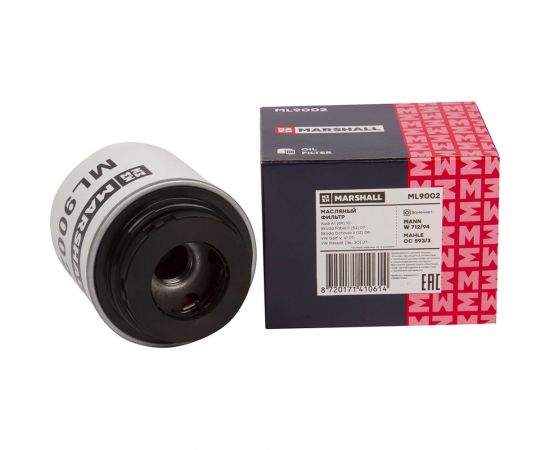 Фильтр масляный Skoda Fabia II (5J) 07- / Octavia II (1Z) 08-, VW Polo Sedan 10- / Passat MARSHALL ML9002 – изображение 2