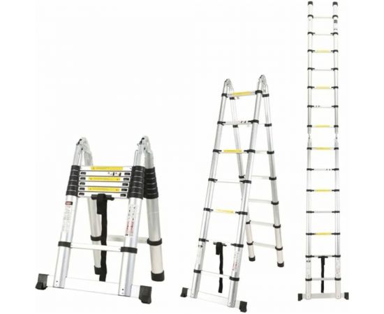 Телескопическая лестница-стремянка WORKY 3.2м/6.4м, 9/18 ступеней ARD128099 – изображение 2