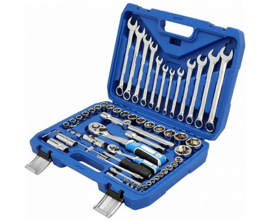 Набор инструментов для автомобиля GOODKING 61 предмет, 1/4 1/2, трещотка 72 зуба B-10061 – изображение 2