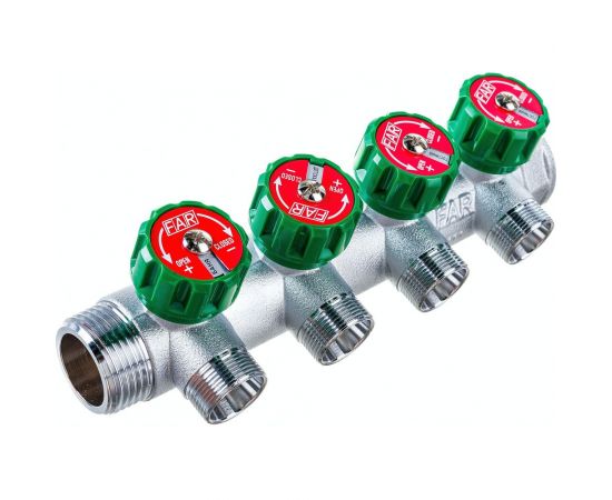 Регулируемый коллектор с 4 отводами FAR 1" М24х19 FK 3856 C1 – изображение 2