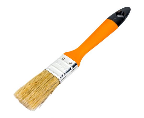 Плоская кисть Петрович ""Профи"" 25 мм, светлая натуральная щетина, пластиковая ручка 4100000184 – изображение 3