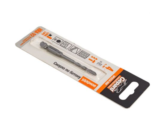 Сверло твердосплавное спиральное по бетону 4x85 мм, HRA 92 Gepard GP0224-850 – изображение 3