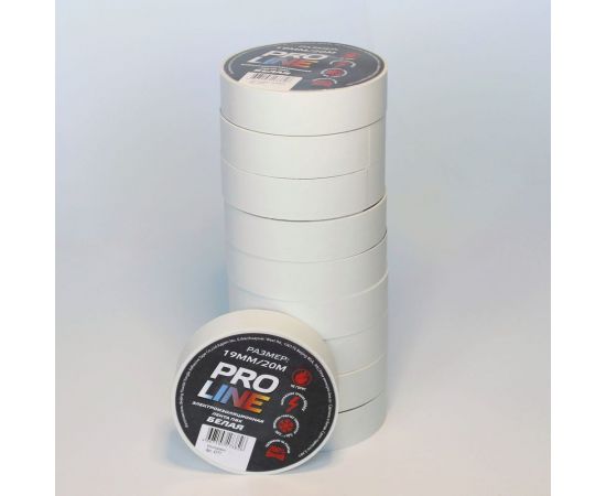 Изолента Pro line 0,15х19 мм, 20 м, белая 6777 – изображение 3