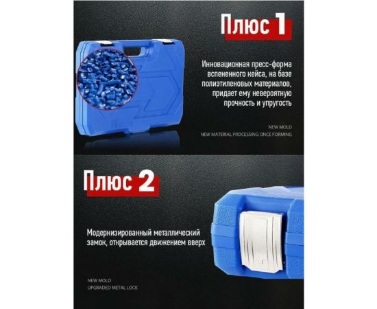 Набор инструментов для автомобиля GOODKING 61 предмет, 1/4 1/2, трещотка 72 зуба B-10061 – изображение 9