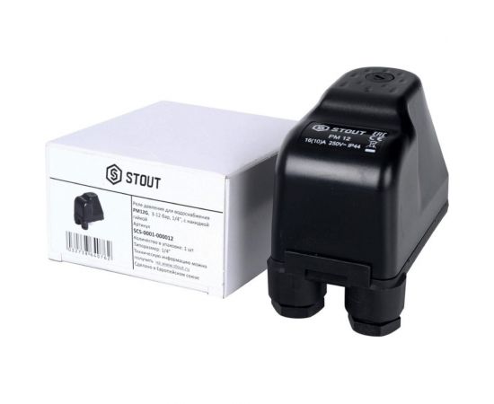 Реле давления для водоснабжения STOUT SCS-0001-000012 PM12G, 3-12 бар, 1/4 RG008TMQ95446N 