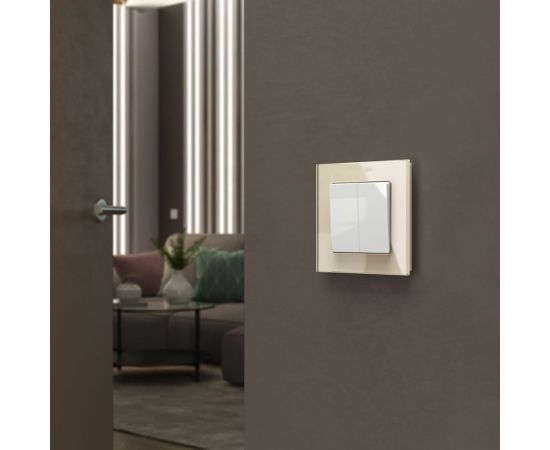 Перекрестный двухклавишный переключатель WERKEL белый a058432 – изображение 2