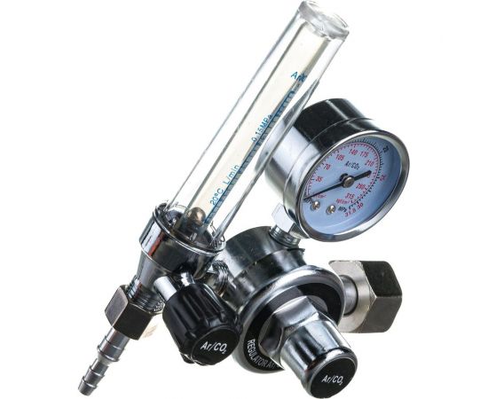 Регулятор УРГ-40 аргоновый/углекислотный, 1 манометр, 1 ротаметр, вентиль VARTEG 6525 – изображение 2