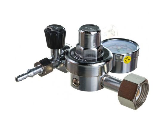 Регулятор УРГ-40 аргоновый/углекислотный, 1 манометр, 1 ротаметр, вентиль VARTEG 6525 – изображение 3