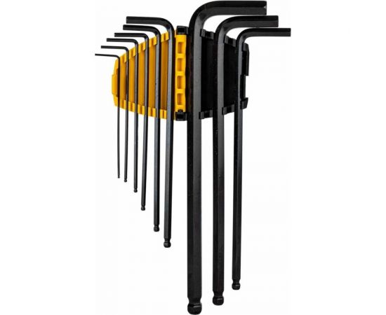 Набор сверхдлинных шестигранных ключей с шаром DELI dl232309h материал Cr-V, 1,5, 2, 2,5, 3, 4, 5, 6, 8, 10 мм, пластиковый держатель, 9 шт. 104514 