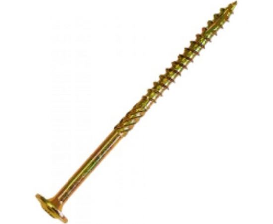 Саморез по дереву HIMTEX проф. желт. тарельчатая голова Torx 30 6x200 50 шт. 06200Wh 