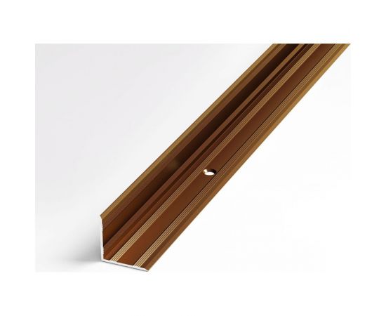 Порог угловой внутренний алюминиевый ЛУКА (20х20 мм, 1,35 м, порошковое покрытие, Бронза) 00000002912 – изображение 2