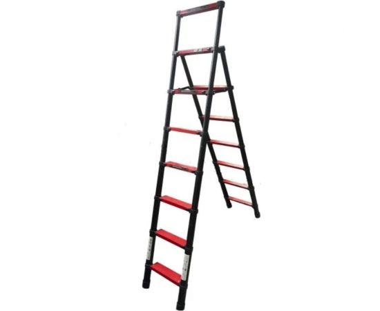 Телескопическая лестница-стремянка WORKY BLACK 7+8 ступеней 2.0м+2.3м ARD257797 – изображение 2