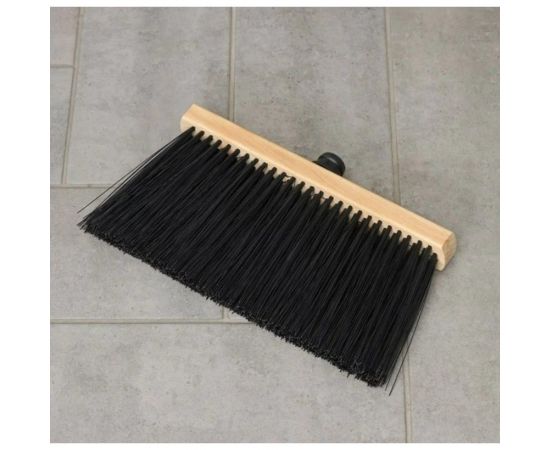 Метла для пола и улицы YOZHIK Гардена лайт ""Эконом"", 280x30x16 мм, 79 пучков, высота ворса 130 мм, 3-х рядная, синтетическое волокно чёрное Y/МГЭ/280 – изображение 3