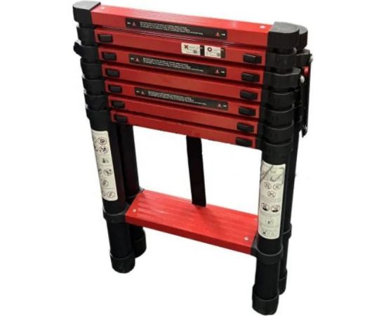 Телескопическая лестница-стремянка WORKY BLACK 7+8 ступеней 2.0м+2.3м ARD257797 – изображение 3