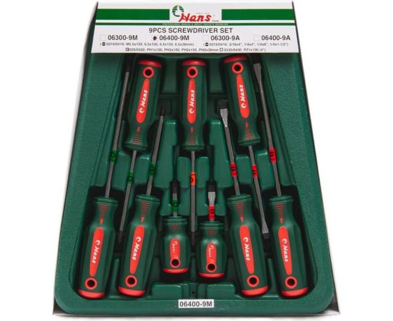 Набор отверток Hans 9 предметов 06400-9M – изображение 3