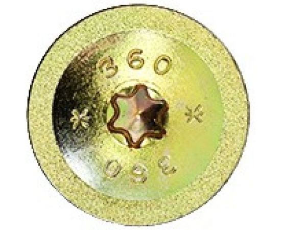 Саморез по дереву HIMTEX проф. желт. тарельчатая голова Torx 30 6x200 50 шт. 06200Wh – изображение 3