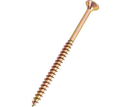 Набор для крепления ВИРТУОЗ дюбель 8х72Б U, шуруп 5х80 потайная головка, желтый цинк, 10 шт. 19312 – изображение 4