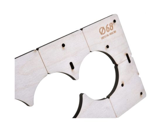 Шаблон для сверления подрозетников на 5 отверстий диаметром 68 мм, толщина фанеры 8 мм РОТОР 5shablon68 – изображение 4