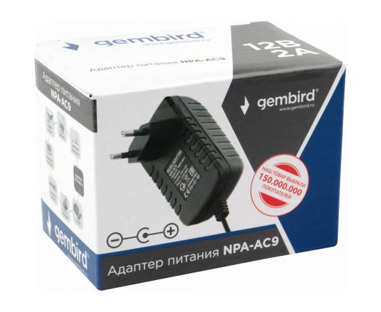 Адаптер питания Gembird 12В/2А, 1 штекер 5,5x2,5мм, NPA-AC9 – изображение 4
