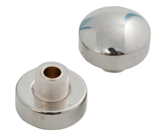 Сквозное крепление для зеркал ЕВРОПАРТНЕР d16, полусфера, никель, 2 шт. 16 0121 1 