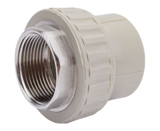 Муфта комбинированная под ключ с внутренней резьбой VALFEX PP-R серая, 40 мм х1 1/4"" 10134040Г 127-0365 