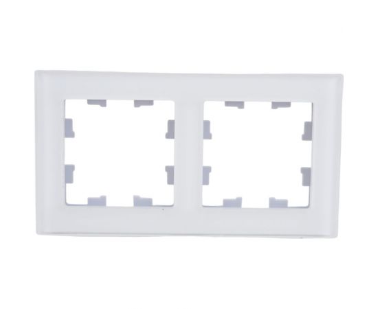 2-местная рамка Schneider Electric AtlasDesign Nature матовое стекло, белая SchE ATN330102 
