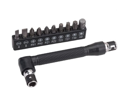 Набор бит для шуруповерта DEKO BS11-1 с угловой насадкой ,11 предметов 