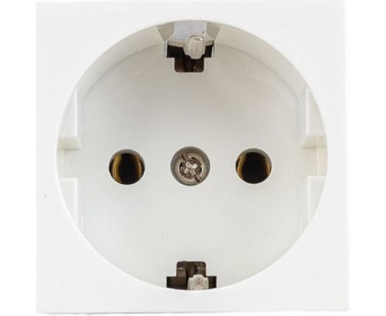 Розетка LK Studio с заземляющим контактом, без шторок, белый, LK45 851304-1 