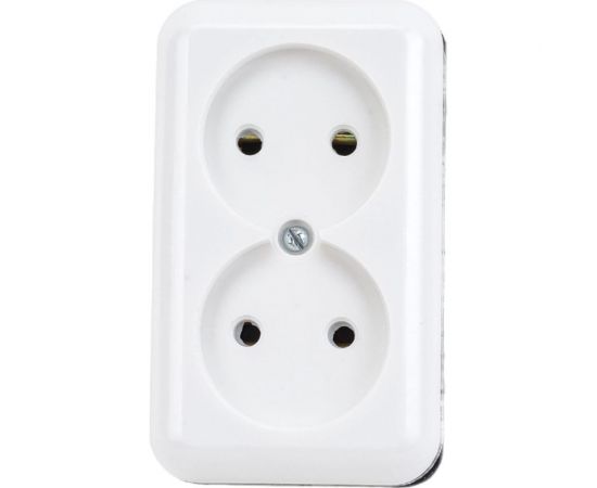 Розетка ООО Ливны-Электро РА 10-009 2-х местная с донышком, белая РА 1941 