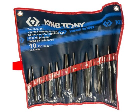 Набор выколоток, бородков, кернеров KING TONY 10 предметов 1010PR 