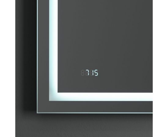 Универсальное зеркало AM.PM с контурной Led-подсветкой, часами и косметическим зеркалом M91AMOX0653WG – изображение 2